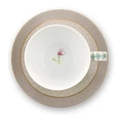 PIP Studio Blushing Bird Kop m. underkop 28 cl - Porcelæn - Khaki