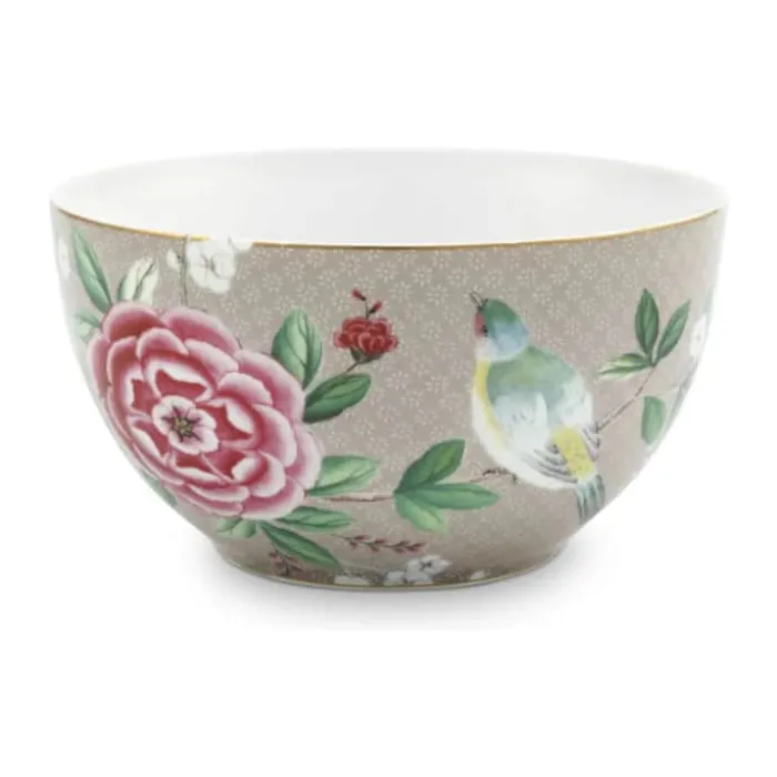 PIP Studio Blushing Bird Skål Ø 15 cm - Porcelæn - Khaki