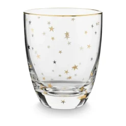 PIP Studio Christmas Vandglas 36 cl - Glas - Guld/klar