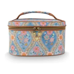 PIP Studio Cleo Kosmetiktaske B 16 x L 26 cm - Polyester - Pink/orange/blå