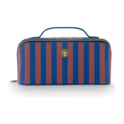 PIP Studio Cyrille Kosmetiktaske B 10,5 x L 23,5 cm - Polyester - Blue stripes