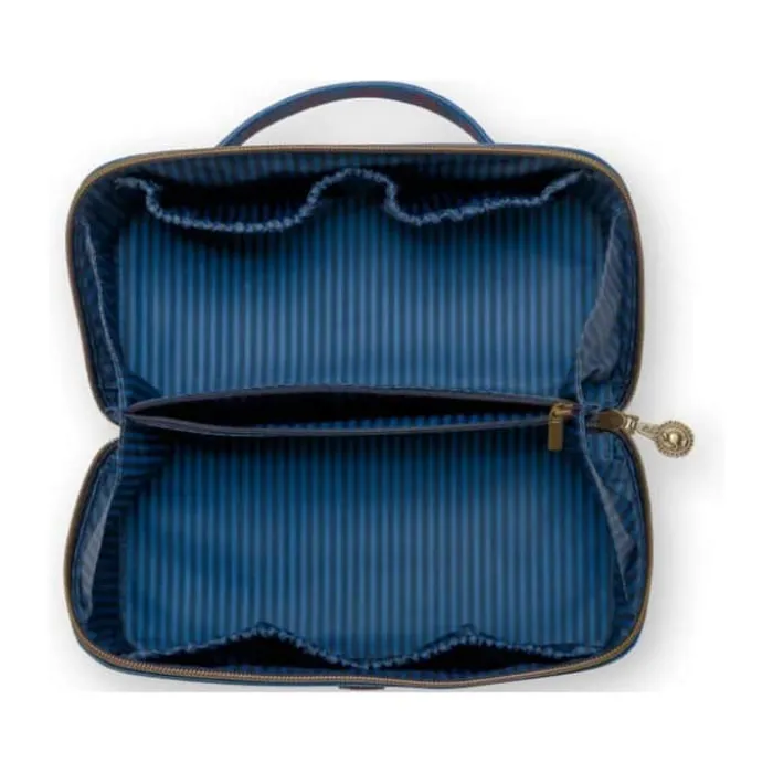 PIP Studio Cyrille Kosmetiktaske B 10,5 x L 23,5 cm - Polyester - Blue stripes