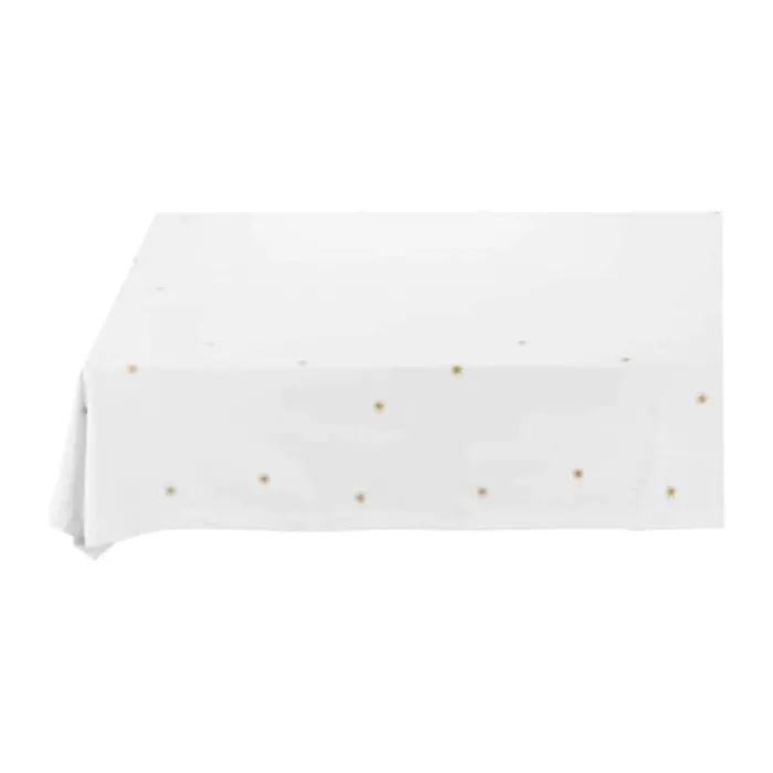 PIP Studio Dot Delight Dug B 160 x L 250 cm - Bomuld/linned - Hvid/guldfarvet