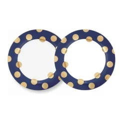PIP Studio Dot Delight Middagstallerken - 2 stk. Ø 26,5 cm - Porcelæn - Mørkeblå