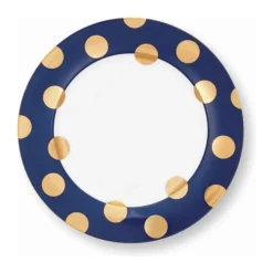 PIP Studio Dot Delight Middagstallerken - 2 stk. Ø 26,5 cm - Porcelæn - Mørkeblå