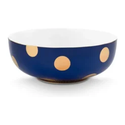 PIP Studio Dot Delight Skål - 2 stk. Ø 20 cm - Porcelæn - Mørkeblå