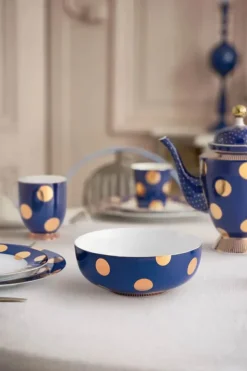 PIP Studio Dot Delight Skål - 2 stk. Ø 20 cm - Porcelæn - Mørkeblå