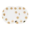 PIP Studio Dot Delight Tallerken - 2 stk. Ø 21 cm - Porcelæn - Hvid/guldfarvet