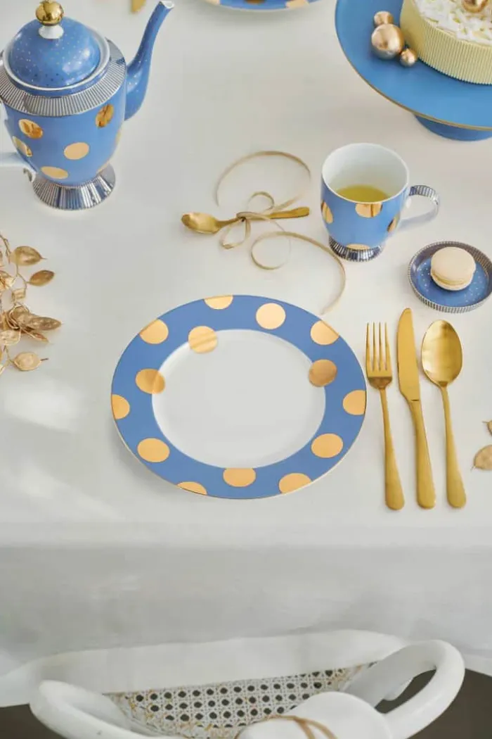 PIP Studio Dot Delight Tallerken - 2 stk. Ø 23 cm - Porcelæn - Lyseblå