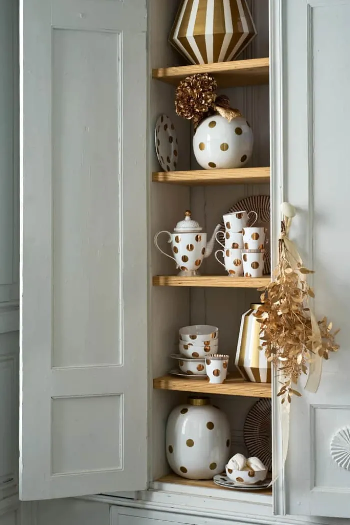 PIP Studio Dot Delight Tepotte 1,25 Liter - Porcelæn - Hvid/guld