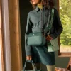 PIP Studio Fenna Cross Body Bag H 25 x B 20 cm - Polyester - Green