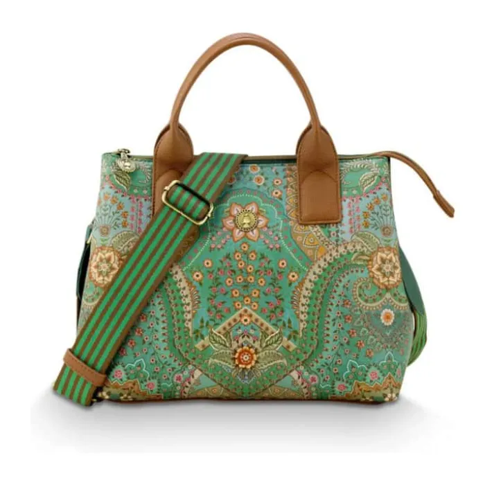 PIP Studio Fia Håndtaske H 22 x B 14 x L 26,5 cm - Polyester - Green