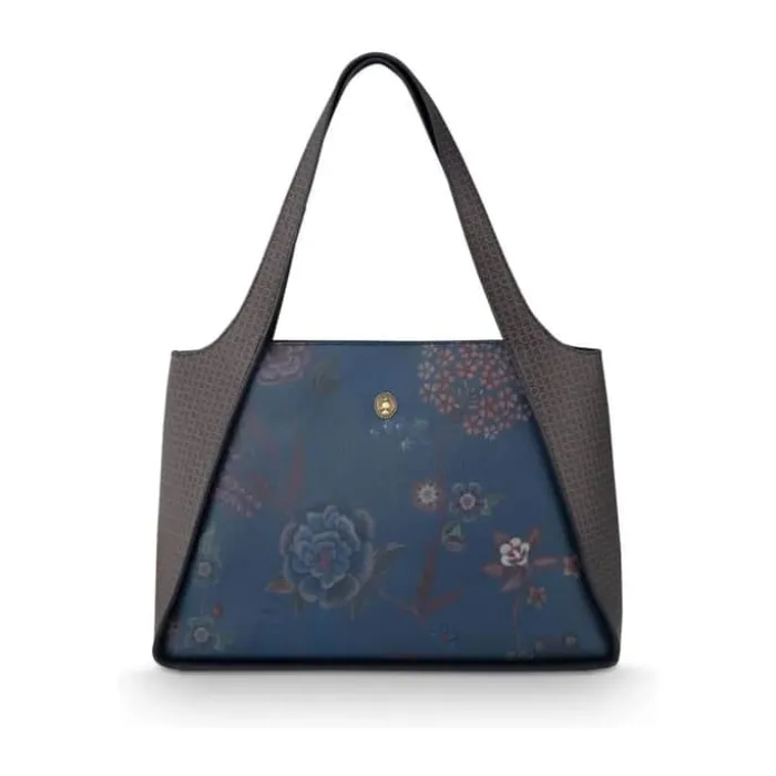 PIP Studio Filou Skuldertaske H 28 x B 15,5 x L 40 cm - Imiteret læder - Blå