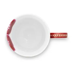 PIP Studio Floral Fantasy Alfabet Krus - & 35 cl - Porcelæn - Rød