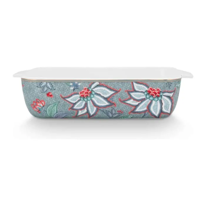 PIP Studio Flower Festival Fad H 6,5 x B 18,5 x L 27,5 cm - Porcelæn - Blue