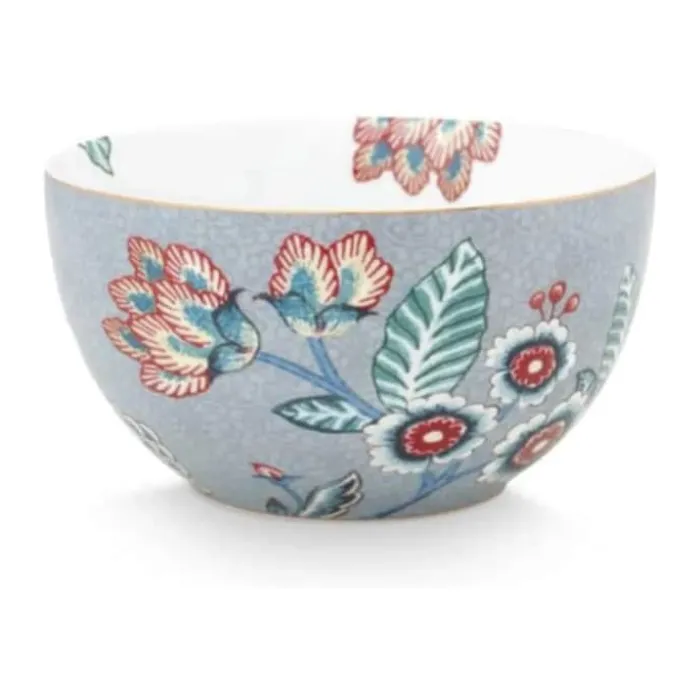 PIP Studio Flower Festival Skål Ø 12 cm - Porcelæn - Blå