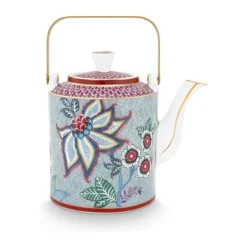 PIP Studio Flower Festival Tekande 1 liter - Porcelæn - Blue