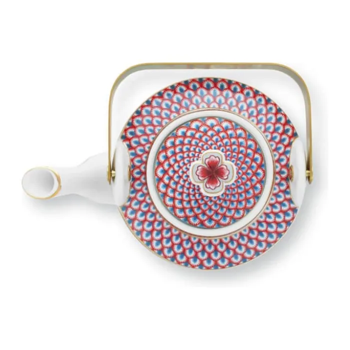 PIP Studio Flower Festival Tekande 1 liter - Porcelæn - Blue
