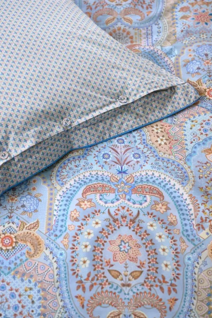 PIP Studio Jabali Flower Sengetøj B 140 x L 220 cm - Bomuld - Blå