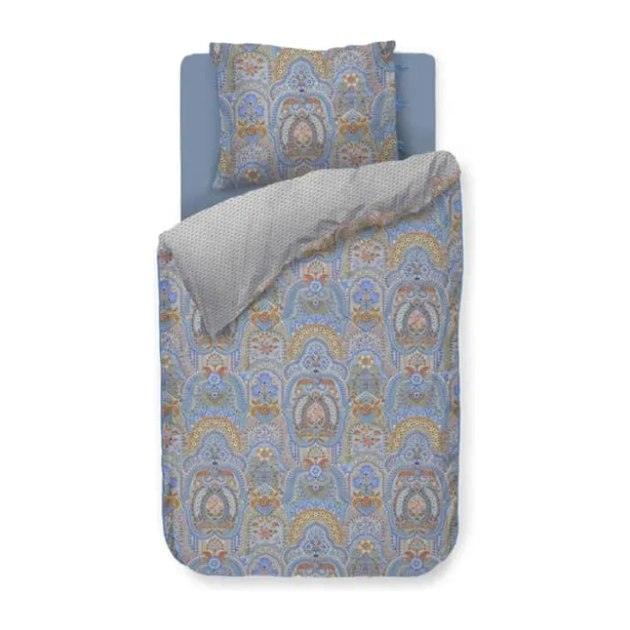 PIP Studio Jabali Flower Sengetøj B 140 x L 220 cm - Bomuld - Blå