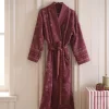 PIP Studio Jasmin Jacquard Badekåbe Str. L - Bomuld - Pink