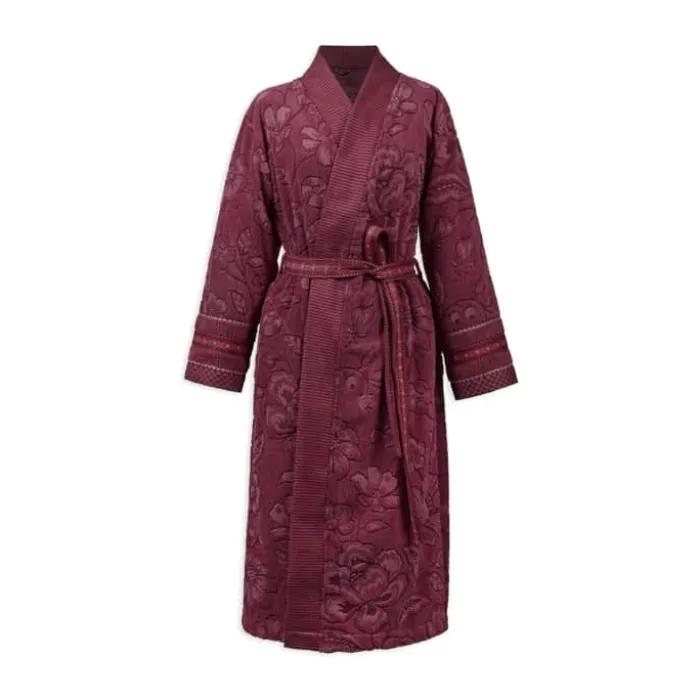 PIP Studio Jasmin Jacquard Badekåbe Str. L - Bomuld - Pink