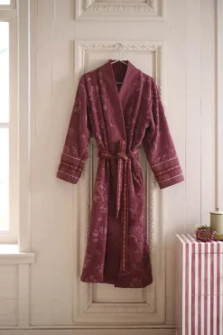 PIP Studio Jasmin Jacquard Badekåbe Str. M - Bomuld - Pink