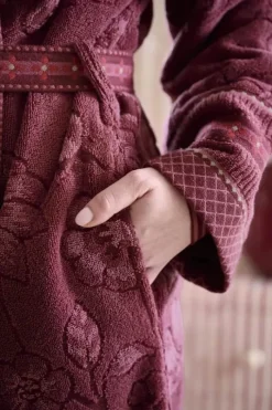 PIP Studio Jasmin Jacquard Badekåbe Str. S - Bomuld - Pink