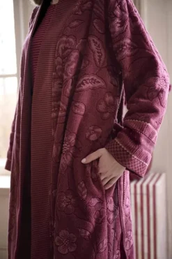 PIP Studio Jasmin Jacquard Badekåbe Str. S - Bomuld - Pink