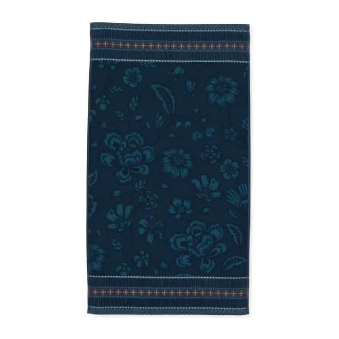 PIP Studio Jasmin Jacquard Håndklæde B 70 x L 140 cm - Bomuld - Blå
