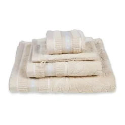 PIP Studio Jasmin Jacquard Håndklæde B 70 x L 140 cm - Bomuld - Sand