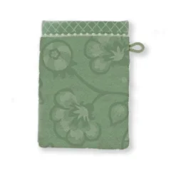 PIP Studio Jasmin Jacquard Vaskeklud B 16 x L 22 cm - Bomuld - Grøn