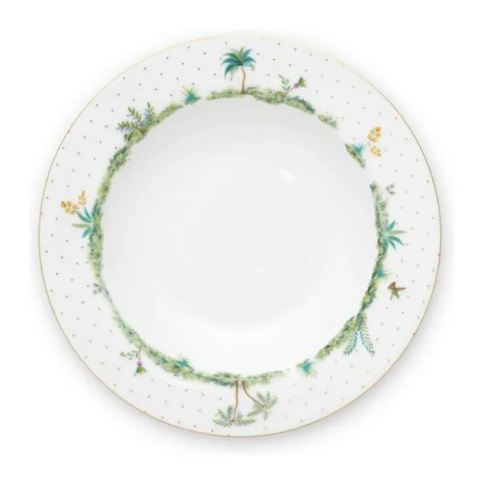 PIP Studio Jolie Dots dyb Tallerken Ø 21,7 cm - Porcelæn - White