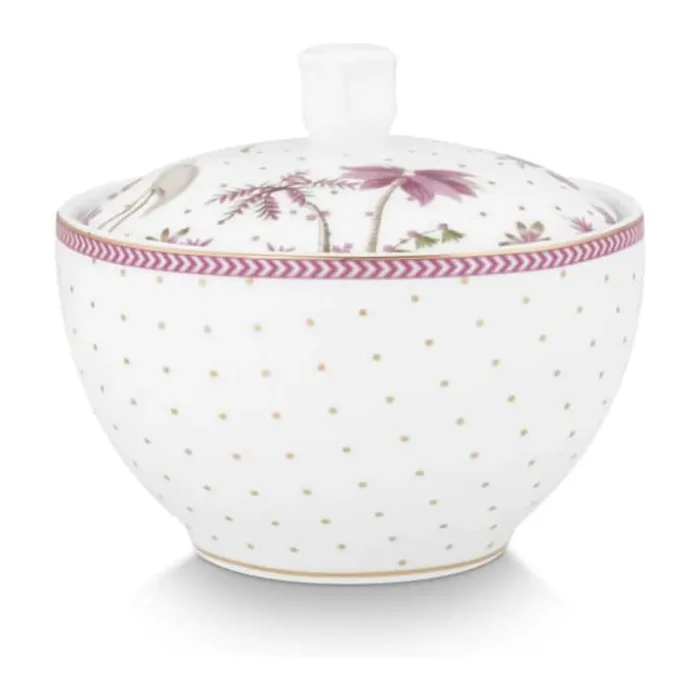 PIP Studio Jolie Dots Sukkerskål 300 ml - Porcelæn - Lyserød