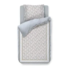 PIP Studio Kairi Bloom Sengetøj B 140 x L 220 cm - Bomuld - Blå
