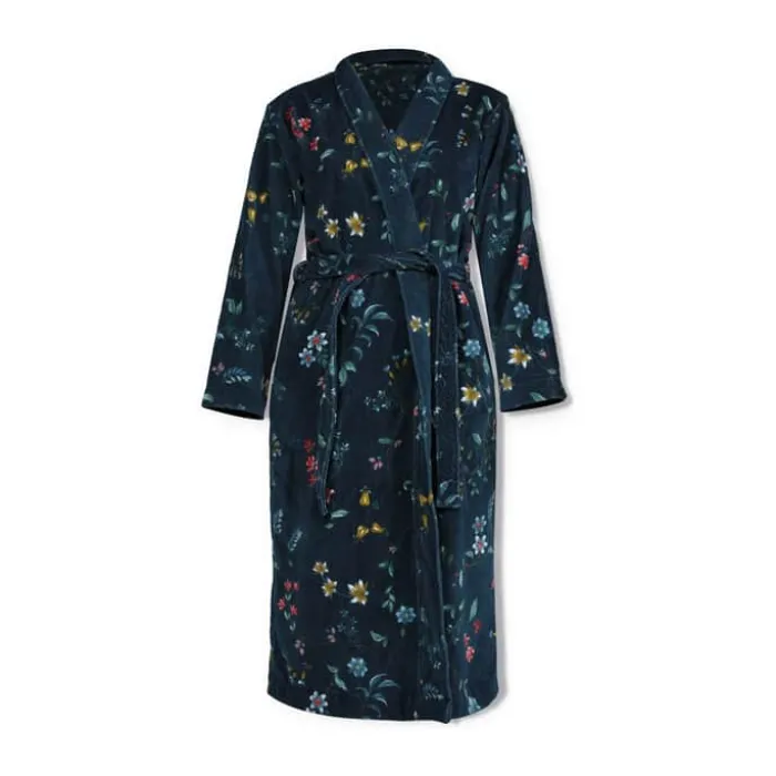 PIP Studio Les Fleurs Badekåbe XXL - Bomuld - Dark blue