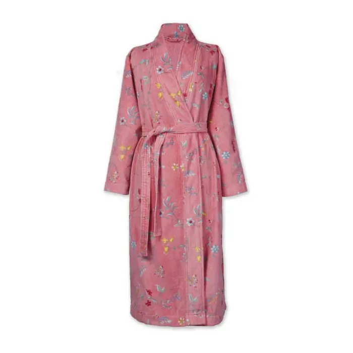 PIP Studio Les Fleurs Badekåbe XS - Bomuld - Pink