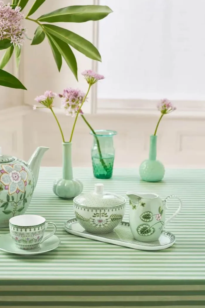PIP Studio Lily & Lotus Fad B 11,6 x L 25 cm - Porcelæn - Lysegrøn