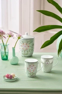 PIP Studio Lily & Lotus Krus - 2 stk. 35 cl - Porcelæn - Lysegrøn