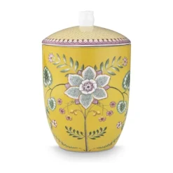 PIP Studio Lily & Lotus Opbevaringskrukke 1,5 liter - Procelæn - Gul