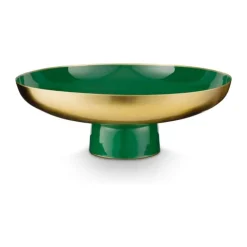 PIP Studio Lily & Lotus Skål på fod H 12,5 x Ø 35 cm - Metal - Green