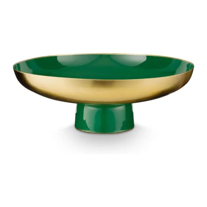PIP Studio Lily & Lotus Skål på fod H 12,5 x Ø 35 cm - Metal - Green