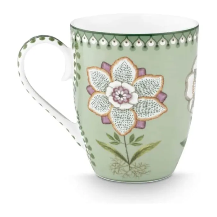 PIP Studio Lily & Lotus Tekop sæt - 3 dele 36,5 cl - Porcelæn - Grøn