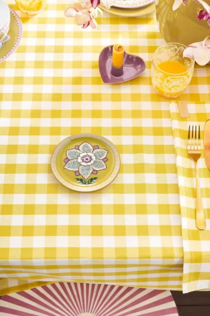 PIP Studio Lily & Lotus Teposeholder Ø 9 cm - Porcelæn - Gul