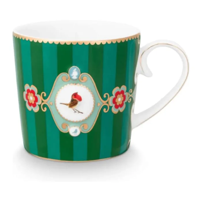 PIP Studio Love Birds Krus 15 cl - Porcelæn - Grøn