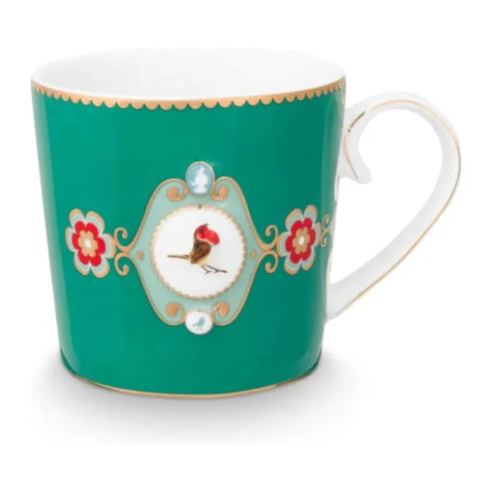 PIP Studio Love Birds Krus 25 cl - Porcelæn - Grøn