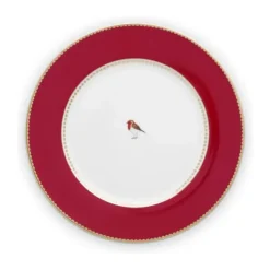 PIP Studio Love Birds Tallerken Ø 21 cm - Porcelæn - Rød