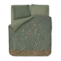 PIP Studio Okinawa Sengetøj B 200 x L 200 cm - Bomuld - Green