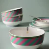 PIP Studio Pip Chique Serveringsskål Ø 20, 5 cm - Porcelæn - Pink/green