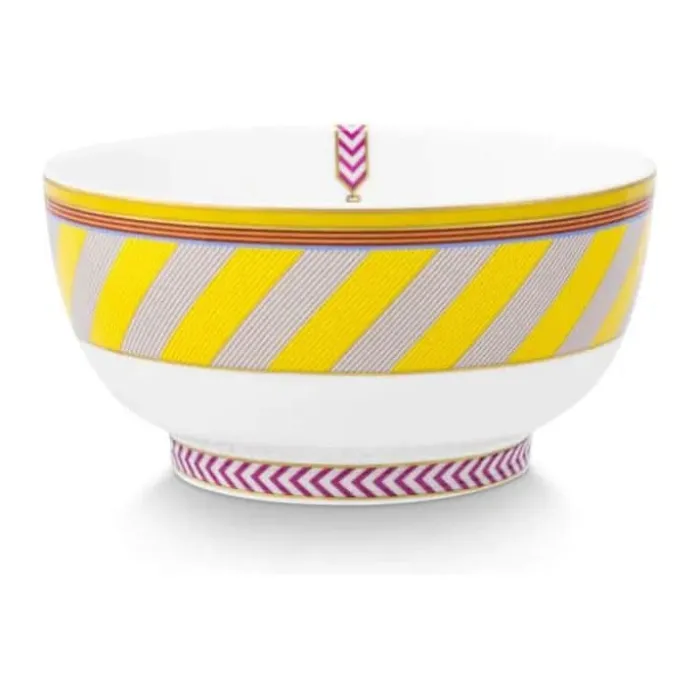 PIP Studio Pip Chique Skål Ø 18 cm - Porcelæn - Gul/pink